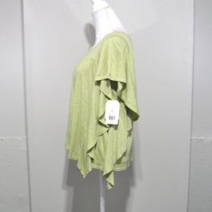 WONDERLY Short Sleeve Ruffle Side Tee MEDIUM